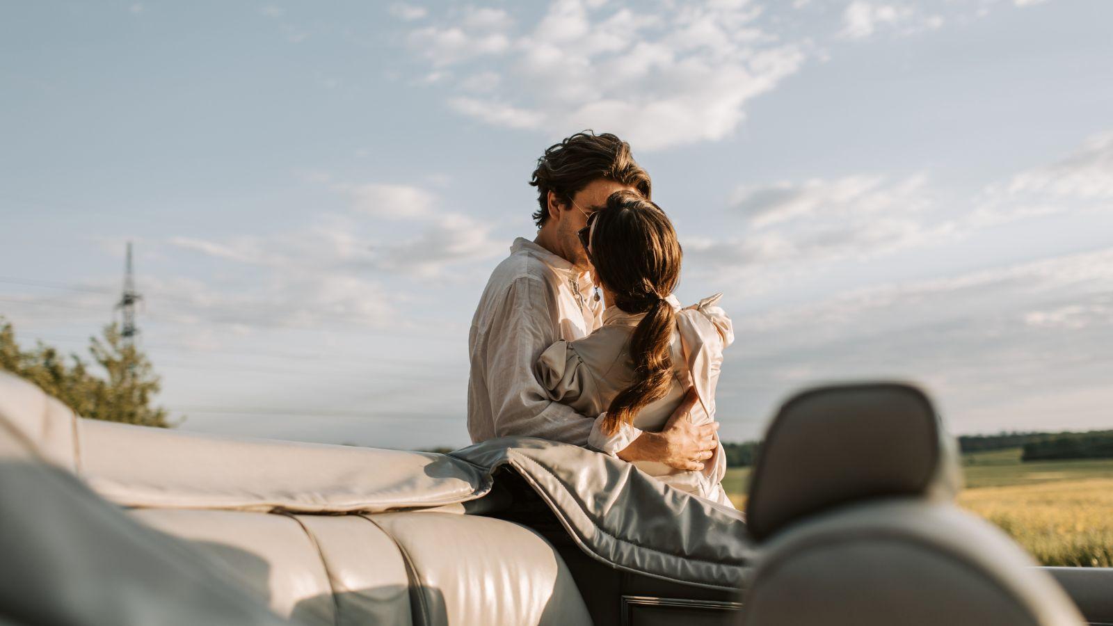 Loss of libido in menopause. image of couple kissing